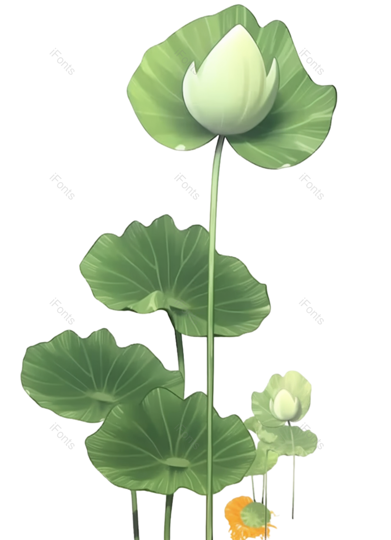 叶子图片,夏至元素,元素PNG,荷花免抠素材